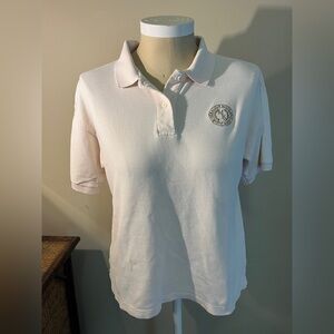 Nemacolin Woodlands  Mystic Rock women's polo. Light pale pink. Size Medium